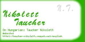 nikolett taucher business card